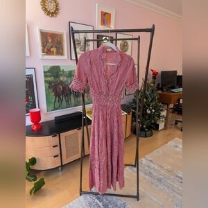 Max Studio Red Gingham Maxi Dress